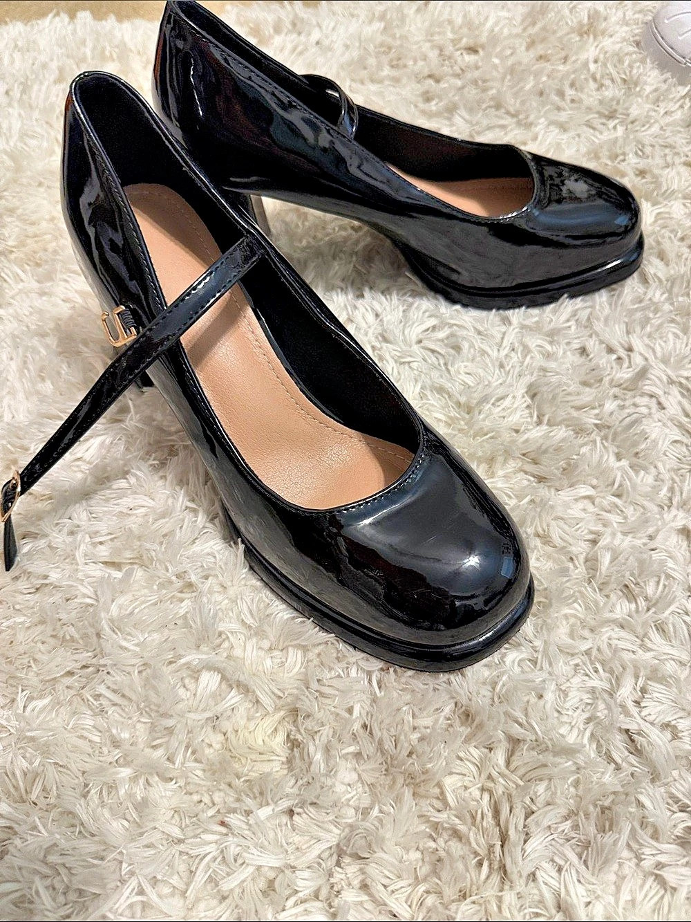 Black Patent Mary Jane Heels Like New SHEIN heels 16